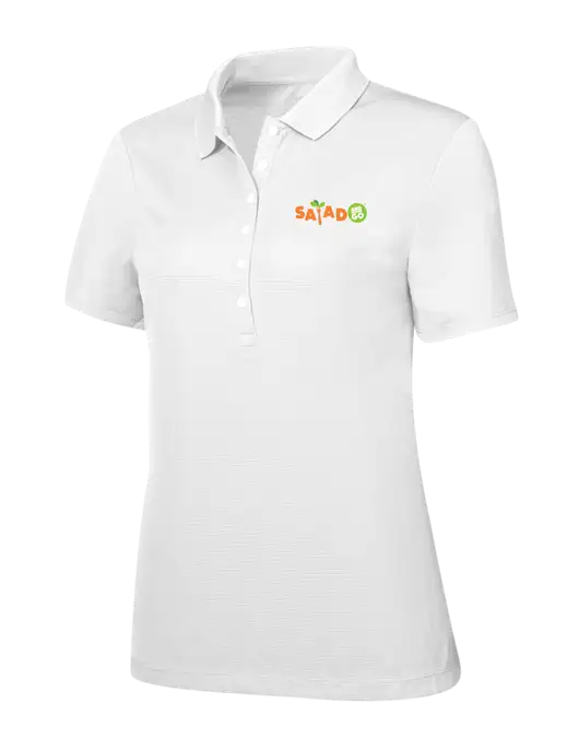 Callaway Womens Ottoman Bright White Polo w/Salad And Go Logo