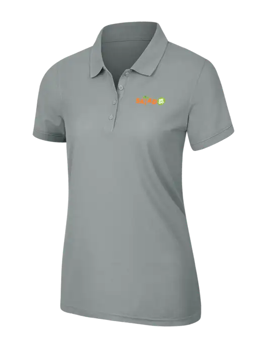 Light Grey Womens Core Classic Pique Polo w/Salad And Go Logo