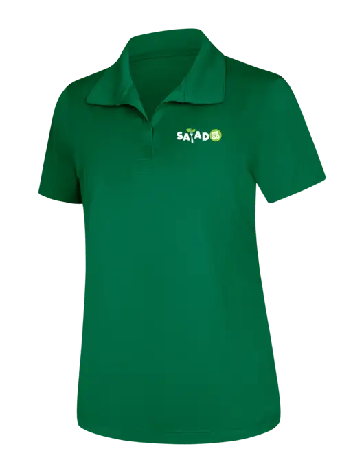 Womens Kelly Green Micropique Sport-Wick Polo w/Salad And Go Logo