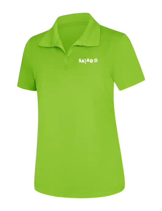 Womens Lime Green Micropique Sport-Wick Polo w/Salad And Go Logo