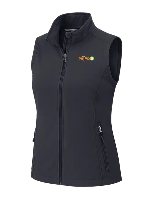 Charcoal Grey Womens Core Soft Shell Vest w/Salad And Go Logo