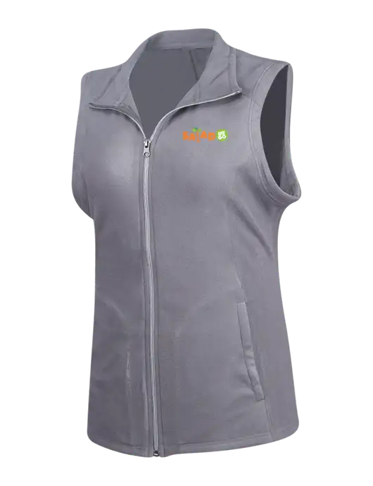 Medium Grey Womens Microfleece Vest w/Salad And Go Logo