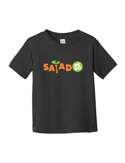 Rabbit Skins Black Toddler Fine Jersey Tee w/Salad And Go Logo