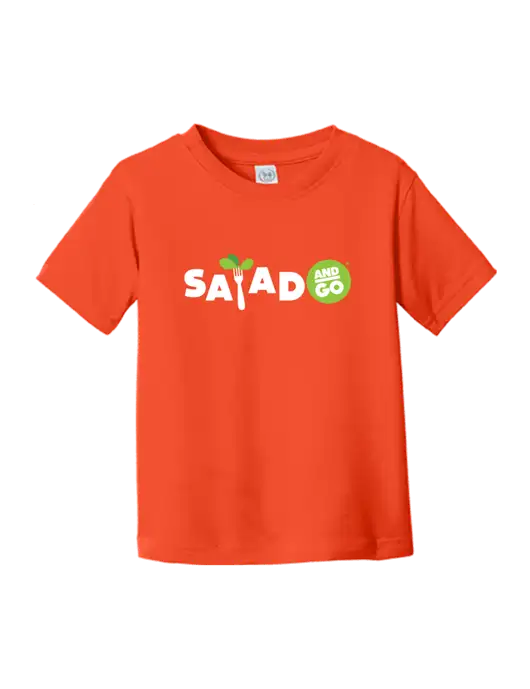 Rabbit Skins Orange Toddler Fine Jersey Tee w/Salad And Go Logo