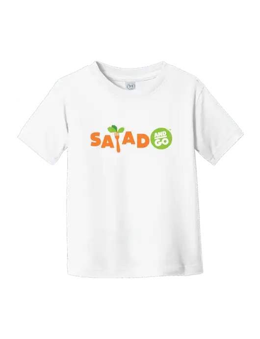 Rabbit Skins White Toddler Fine Jersey Tee w/Salad And Go Logo