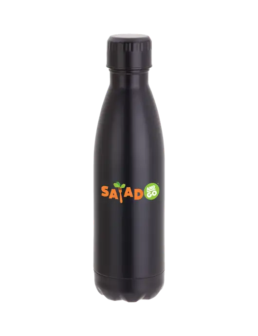City Go Matte Black 17 oz Insulated Bottle w/Salad And Go Logo