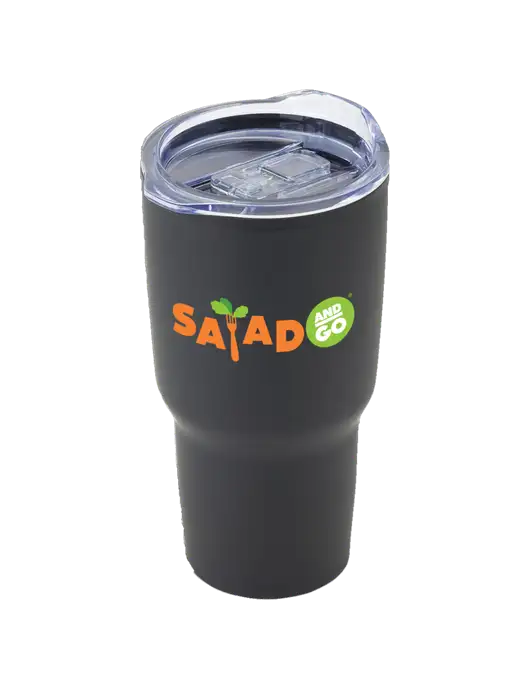 Odyssey Black 30 oz Travel Tumbler w/Salad And Go Logo