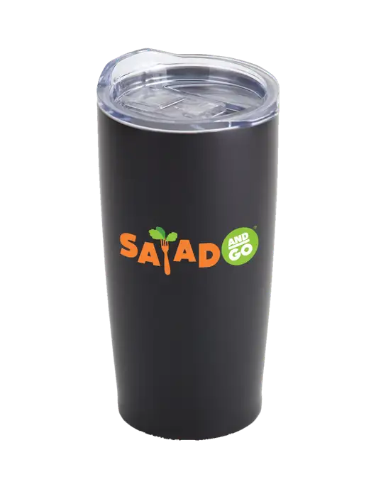 Society Black 20 oz Insulated Tumbler w/Salad And Go Logo