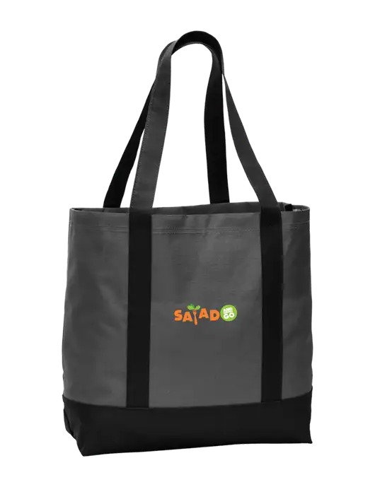 Carryall Charcoal/Black Day Tote Dark w/Salad And Go Logo