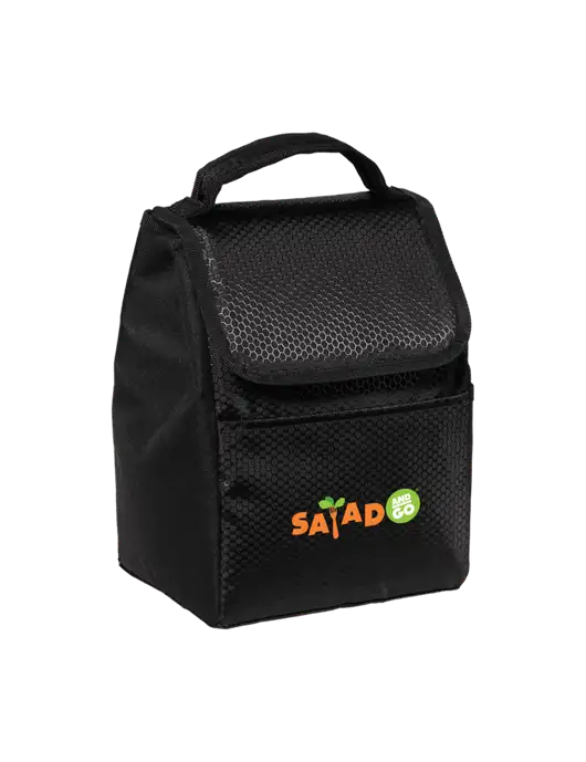 Lunch Bag Black Cooler w/Salad And Go Logo