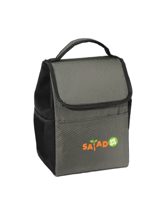 Lunch Bag Grey/Black Cooler w/Salad And Go Logo