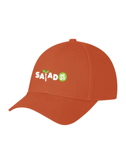 Burnt Orange Structured Cap Hook & Loop w/Salad And Go Logo