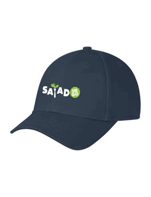 Navy Structured Cap Hook & Loop w/Salad And Go Logo