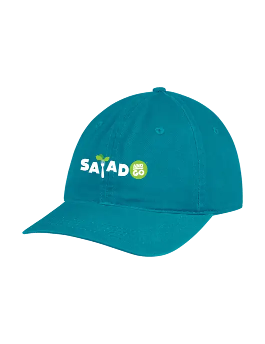 Garment Washed Unstructured Twill Sapphire Cap w/Salad And Go Logo
