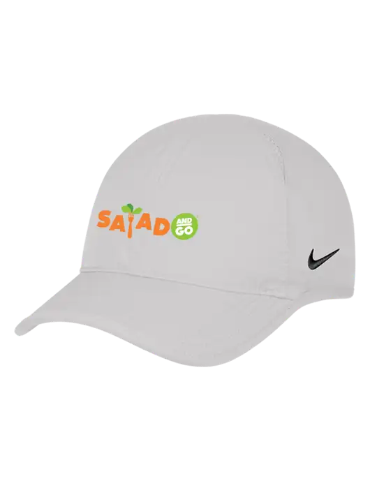 Nike White Featherlight Cap w/Salad And Go Logo