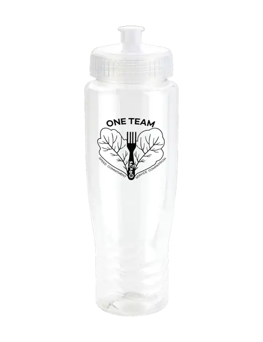 Roam Clear 28 oz Eco-Polyclear Bottle with Push Pull Lid w/One Team Logo