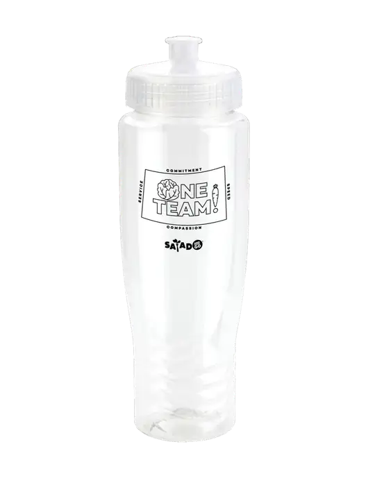 Roam Clear 28 oz Eco-Polyclear Bottle with Push Pull Lid w/One Team Logo