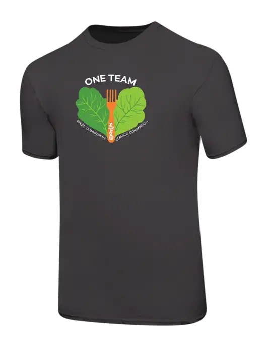 Ring Spun Charcoal 4.5 oz T-Shirt w/One Team Logo