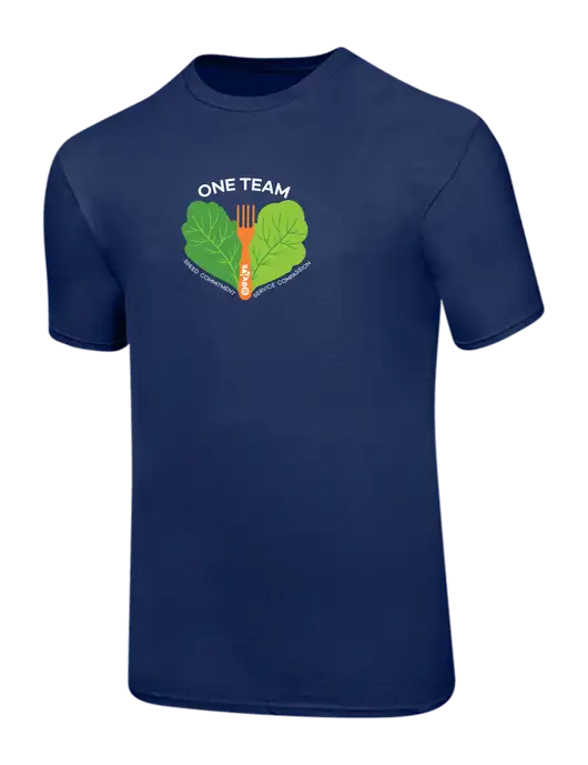 Ring Spun Navy 4.5 oz T-Shirt w/One Team Logo
