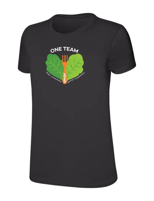 Womens Ring Spun Charcoal 4.5 oz T-Shirt w/One Team Logo