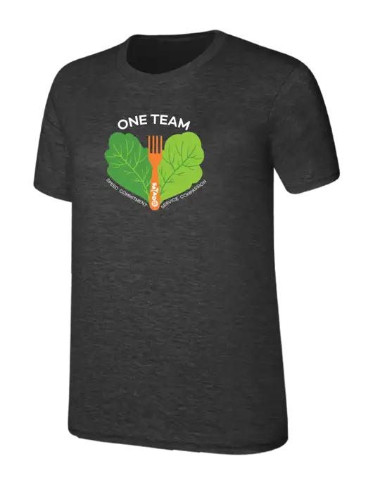 Womens Ring Spun Dark Heather Grey 4.5 oz T-Shirt w/One Team Logo