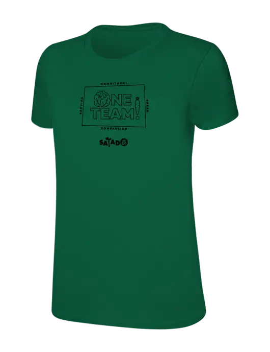 Womens Ring Spun Kelly Green 4.5 oz T-Shirt w/One Team Logo