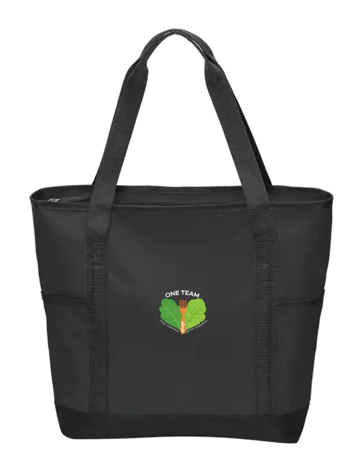 On the Go Black/Black Tote w/One Team Logo