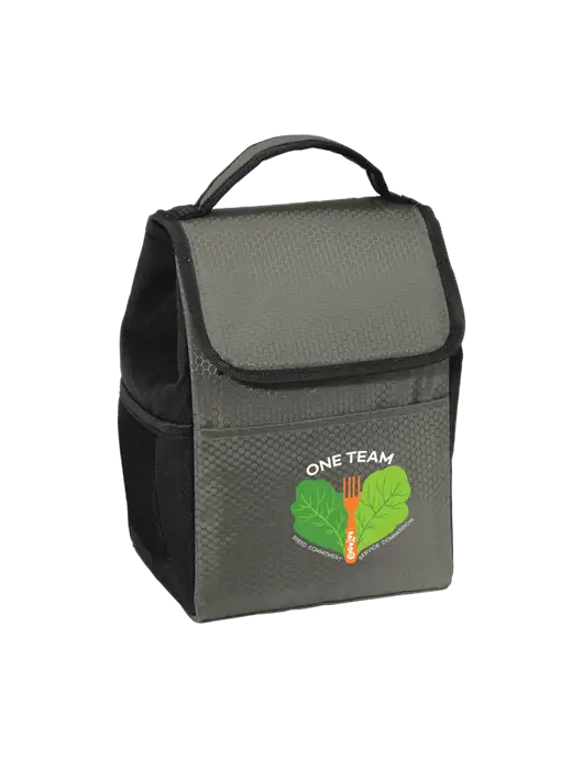 Lunch Bag Grey/Black Cooler w/One Team Logo